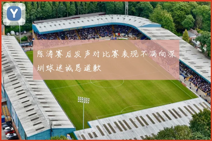 陈涛赛后发声对比赛表现不满向深圳球迷诚恳道歉